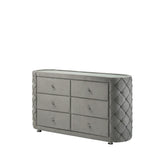 Perine Gray Velvet Dresser Model BD01065 By ACME Furniture
